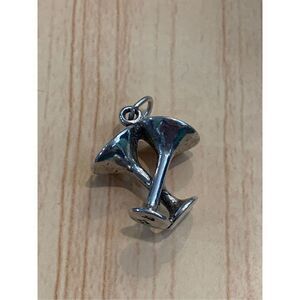 .925 Champagne Glasses Sterling Silver Jewelry Charm
